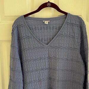 Croft & Barrow Lavender Textured Knit Top size xl